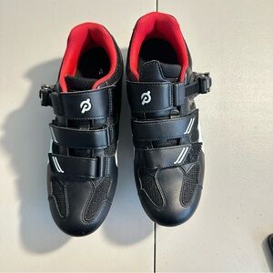 Peloton Black and Red Athletic Shoes